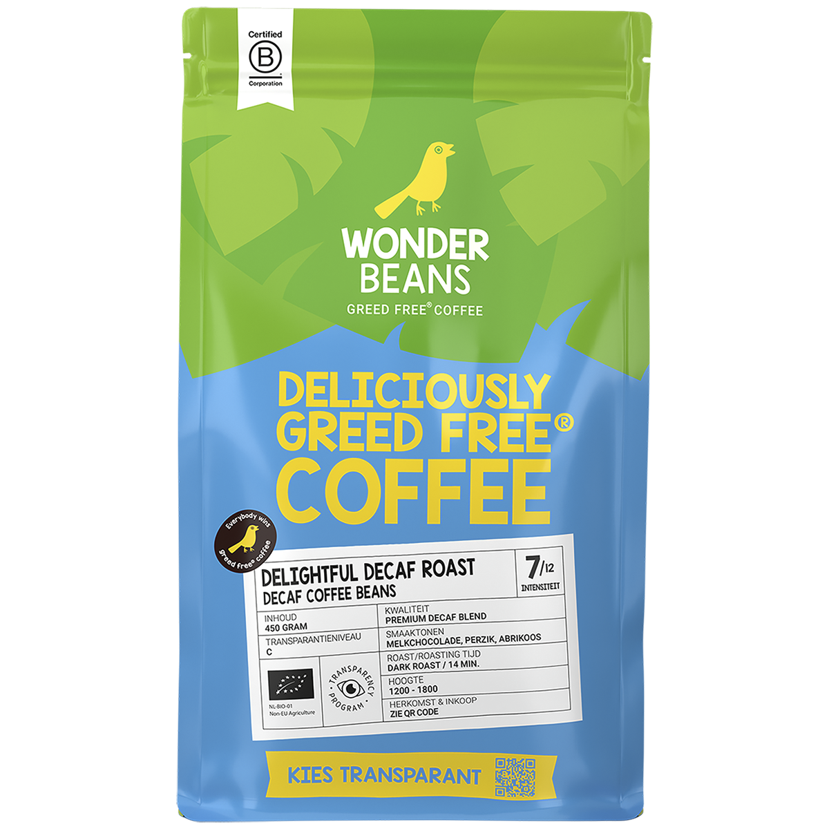 Koffiebonen - Delightful Decaf - 450 gram