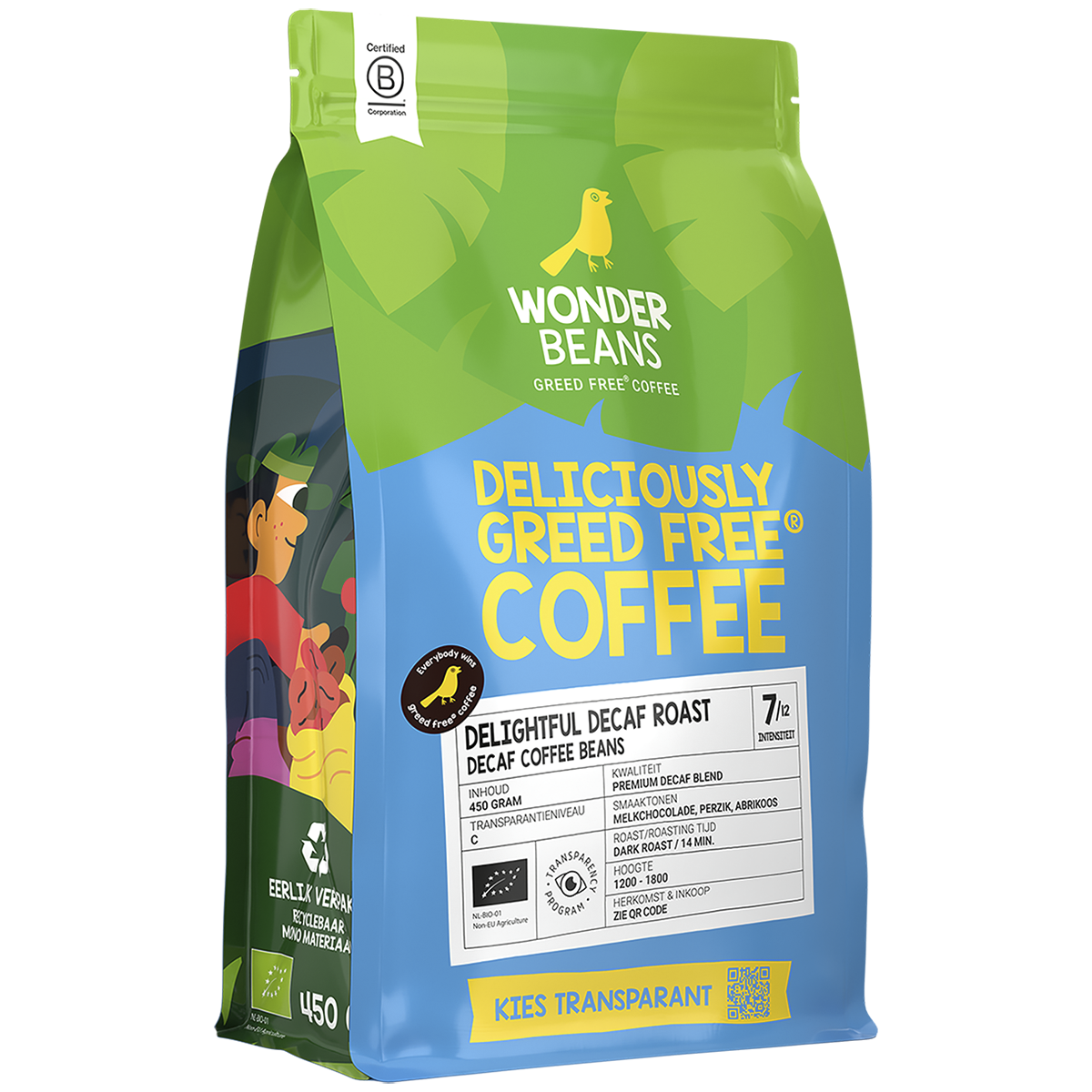 Koffiebonen - Delightful Decaf - 450 gram