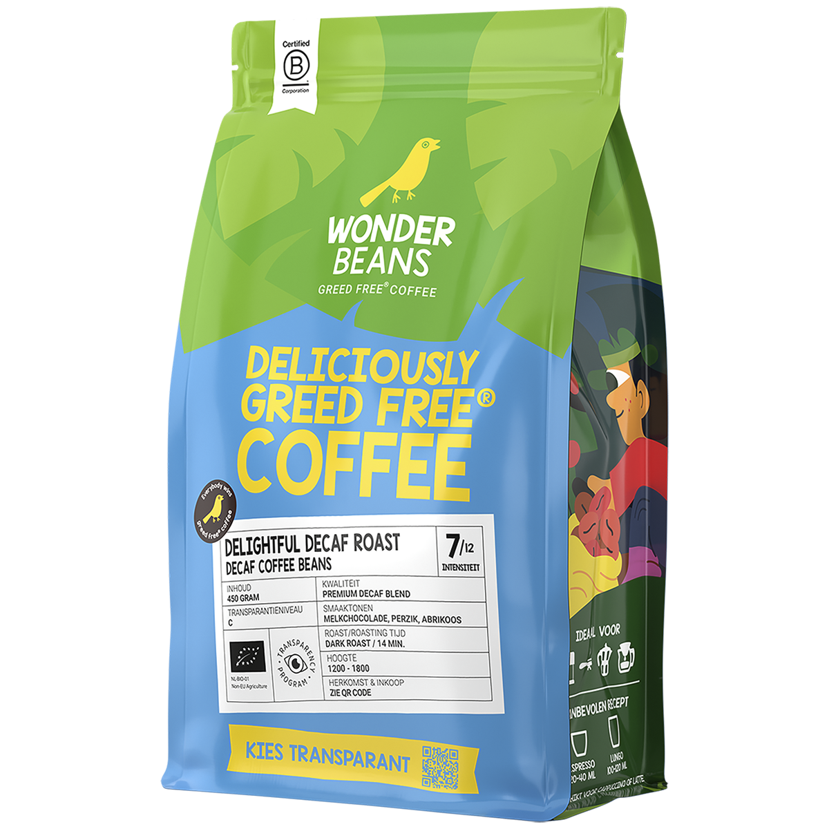 Koffiebonen - Delightful Decaf - 450 gram